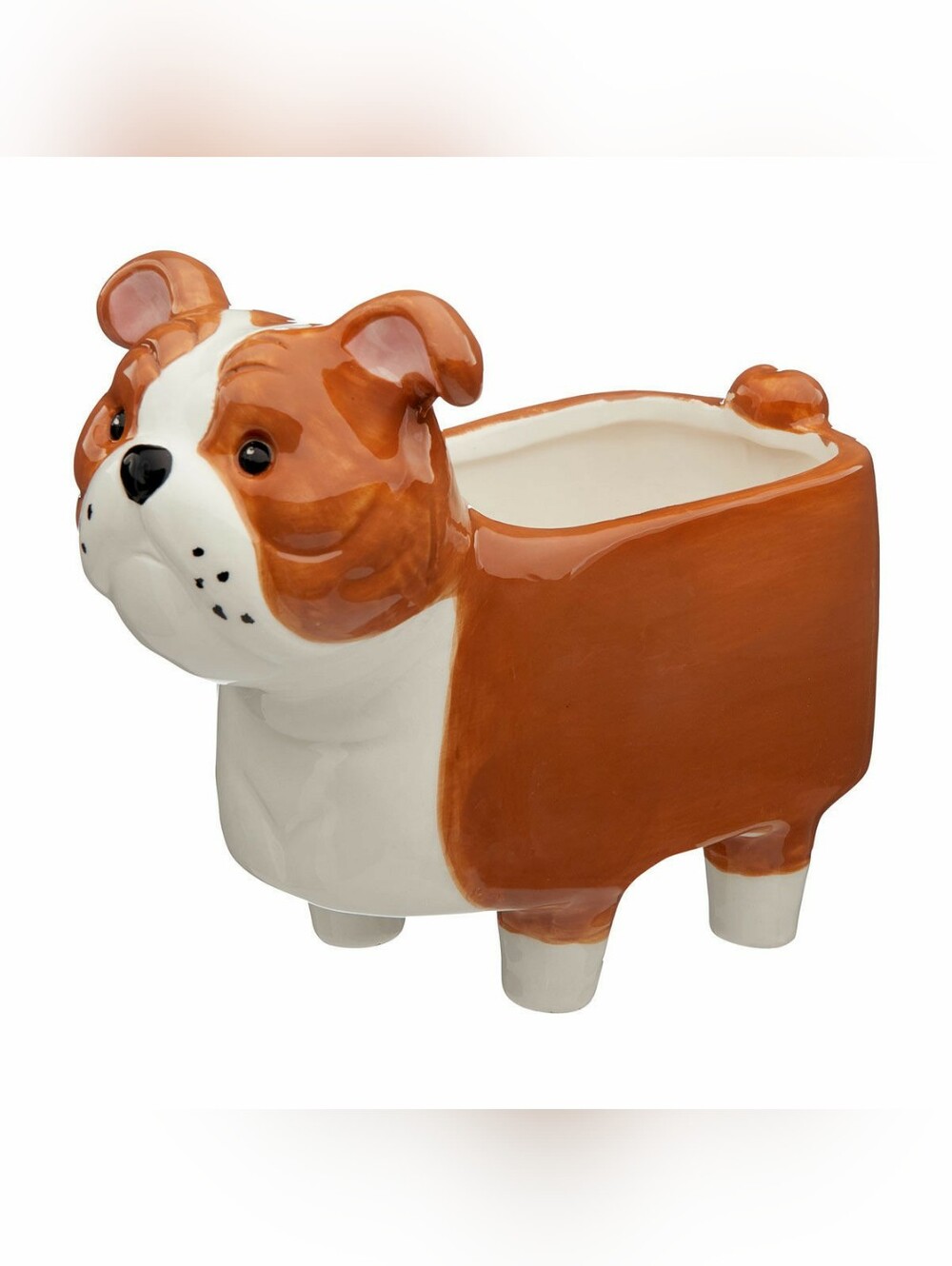 Ceramic Bulldog Planter